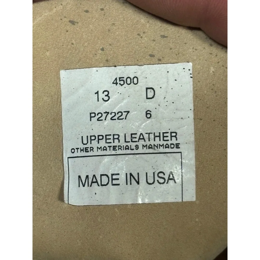 Vintage Tan Suede Combat Boots Mens 13 D Cap Toe Side Zip Made in USA 4500